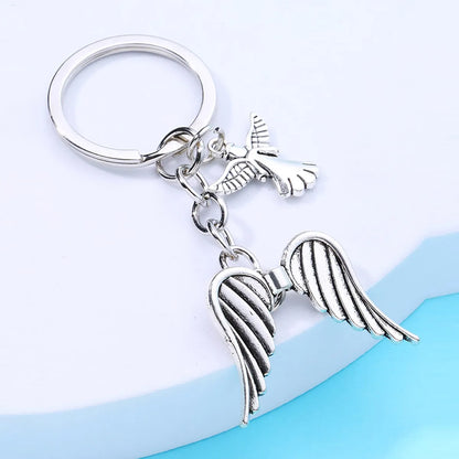 Fashion Angel Angel Wings Alloy Plating Bag Pendant Keychain