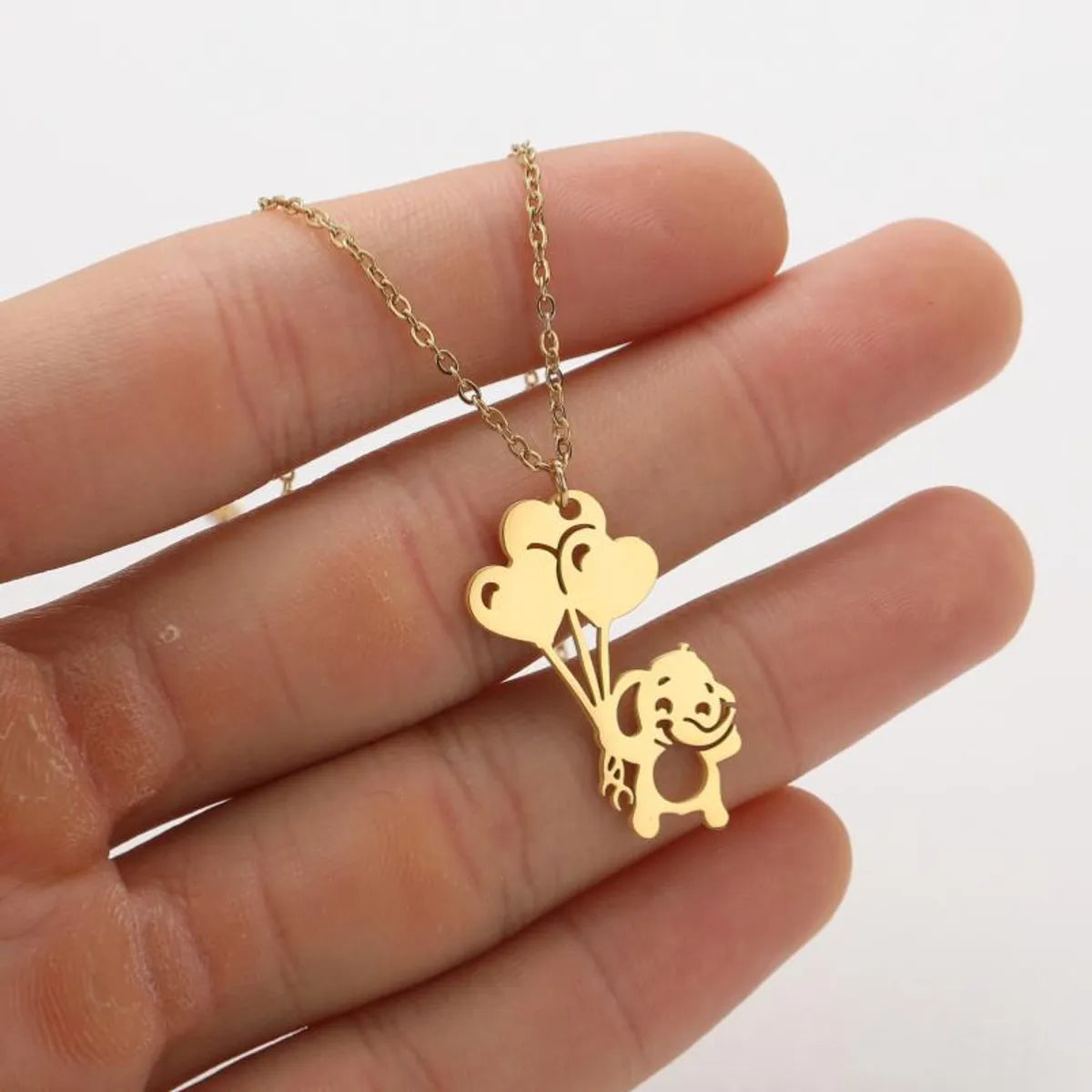 Titanium Steel Fashion Plating Animal Necklace