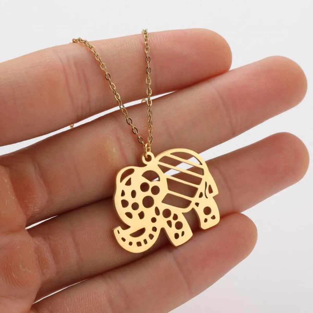 Titanium Steel Fashion Plating Animal Necklace