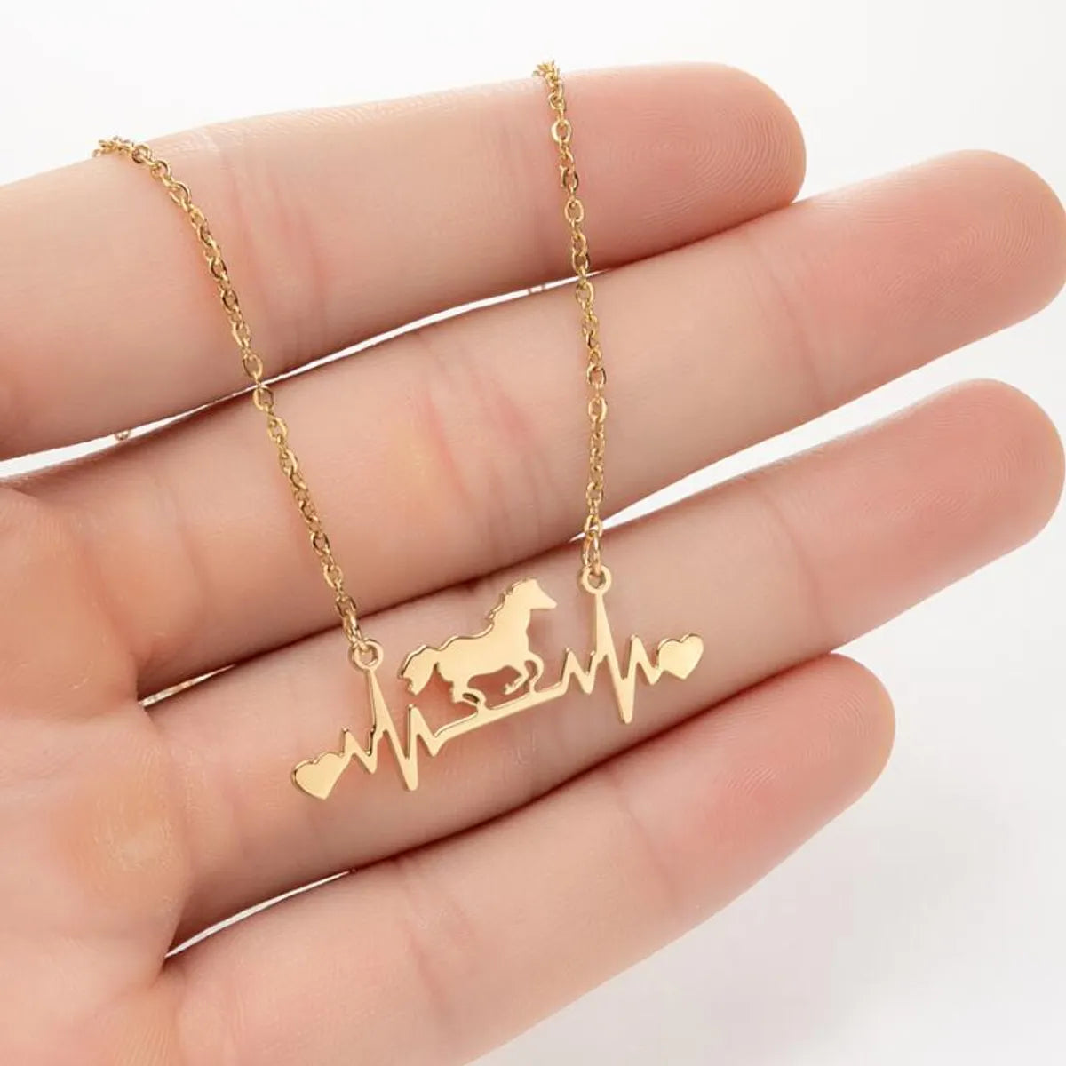 Titanium Steel Fashion Plating Animal Necklace