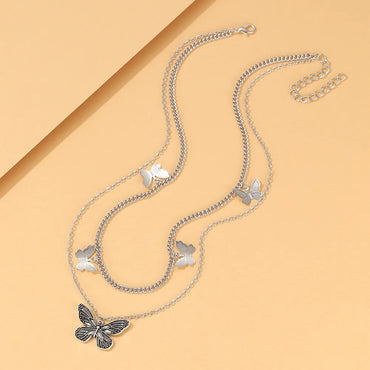 1 Piece Fashion Butterfly Alloy Layered Plating Women'S Layered Necklaces