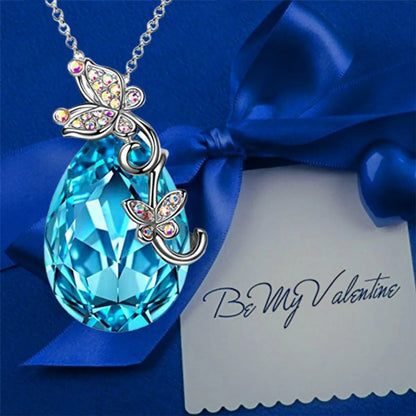 1 Piece Fashion Butterfly Alloy Plating Rhinestones Women'S Pendant Necklace