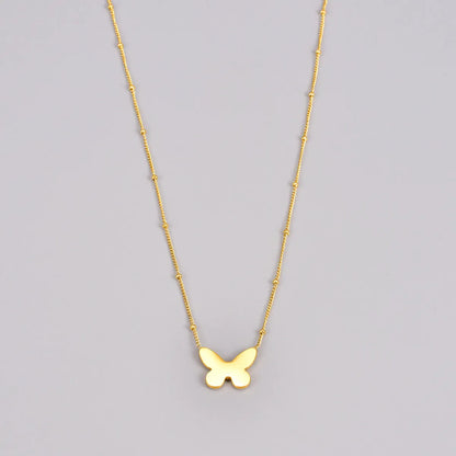 1 Piece Fashion Butterfly Titanium Steel Plating Necklace