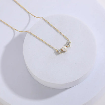 1 Piece Fashion Classic Style Commute Simple Copper Plating Copper Zircon Necklace