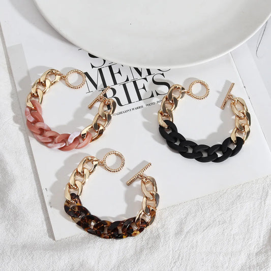 1 Piece Fashion Color Block Alloy Plating Women's Bracelets