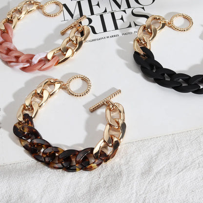 1 Piece Fashion Color Block Alloy Plating Women's Bracelets