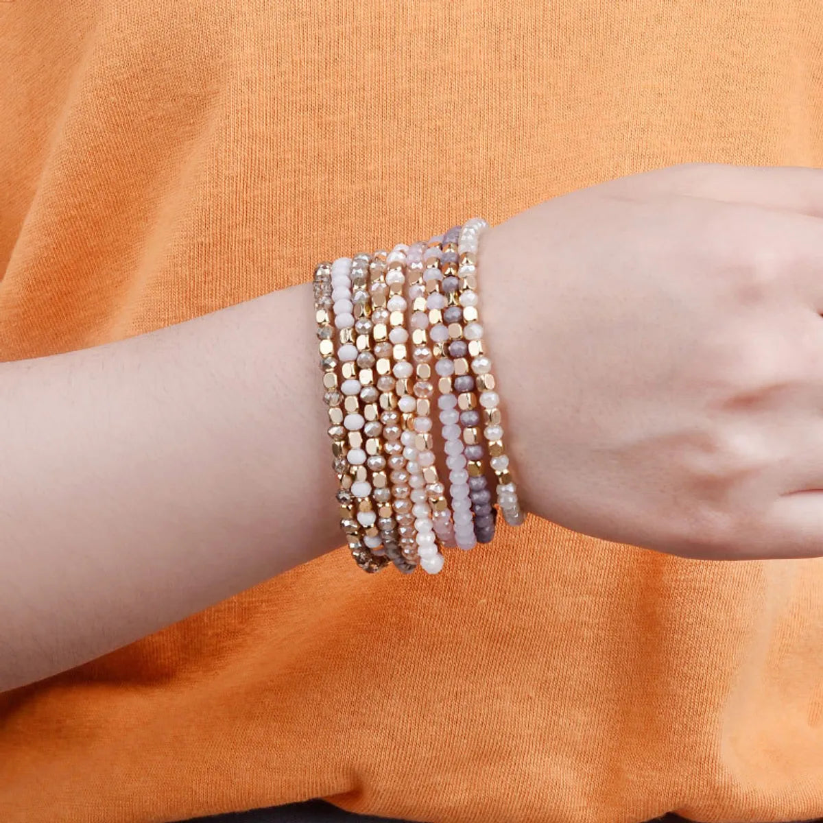 Fashion Color Block Arylic Artificial Crystal Wholesale Bracelets