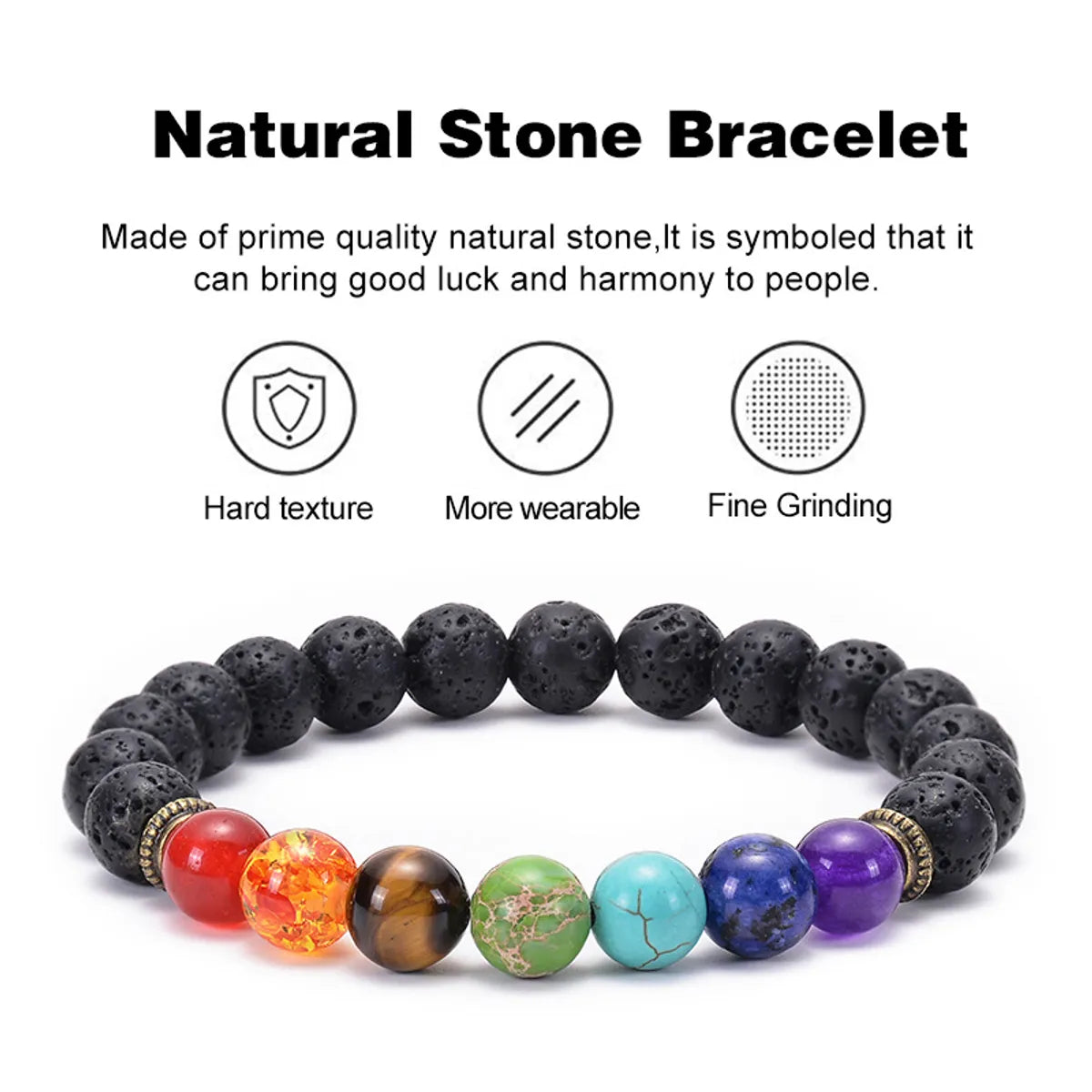 Fashion Colorful Natural Stone Beaded Bracelets