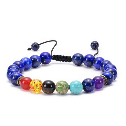 1 Piece Fashion Colorful Natural Stone Beaded Unisex Bracelets