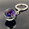 Fashion Constellation Stainless Steel Plating Glass Keychain