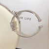 1 Piece Fashion Copper Plating Inlay Zircon Bangle