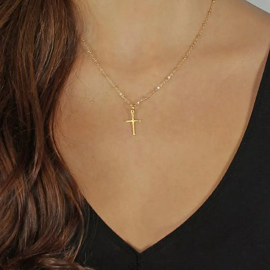 1 Piece Fashion Cross Alloy Plating Women'S Necklace