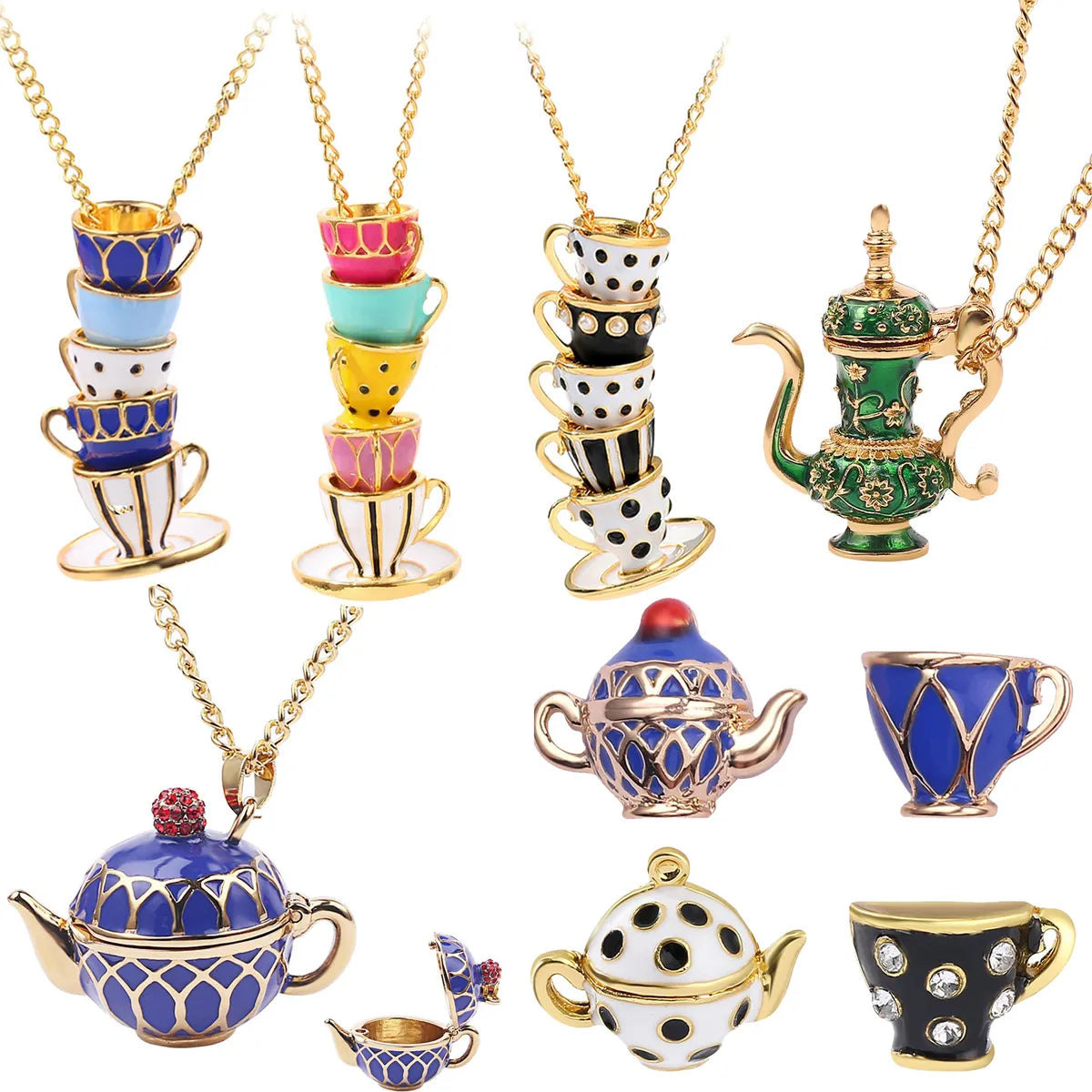 1 Piece Fashion Cup Alloy Plating Rhinestones Women's Necklace