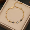 1 Piece Fashion Devil's Eye Heart Shape Stainless Steel Plating Bracelets
