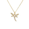 1 Piece Fashion Dragonfly Copper Plating Inlay Zircon Pendant Necklace