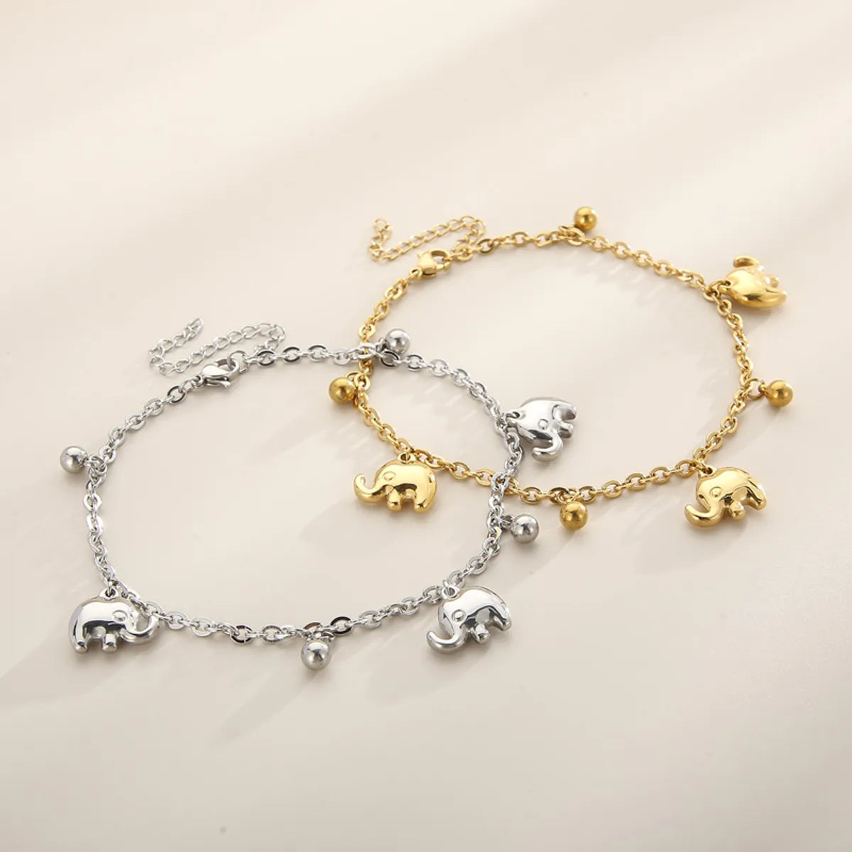 1 Piece Fashion Elephant Titanium Steel Plating Women's Anklet