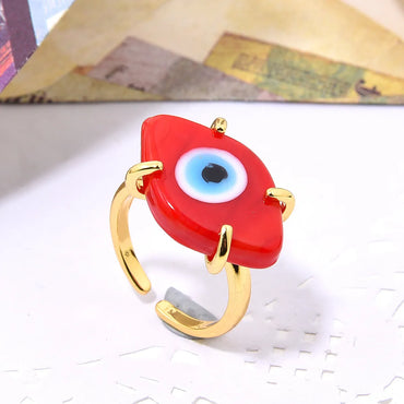 1 Piece Fashion Eye Glass Copper Plating Open Ring