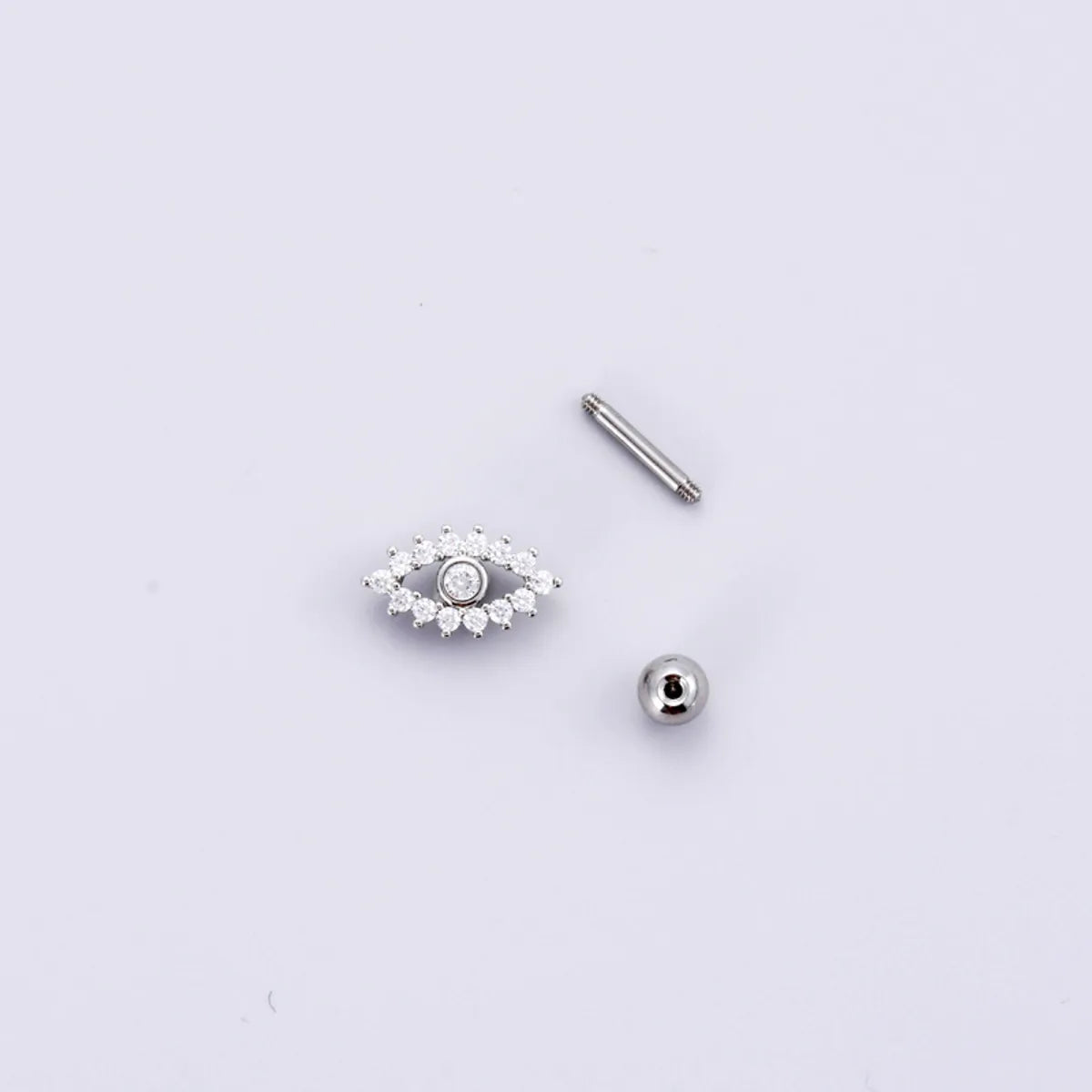 1 Piece Fashion Eye Metal Plating Inlay Zircon Ear Studs