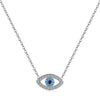 1 Piece Fashion Eye Sterling Silver Plating Zircon Necklace