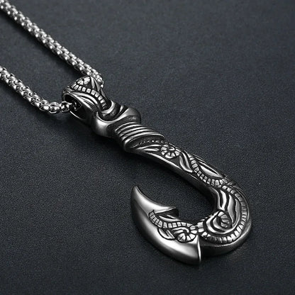 1 Piece Fashion Fishhook Titanium Steel Men'S Pendant Necklace