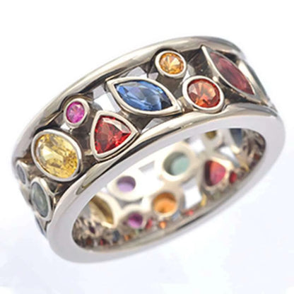 1 Piece Fashion Flower Alloy Inlay Artificial Gemstones Women'S Rings