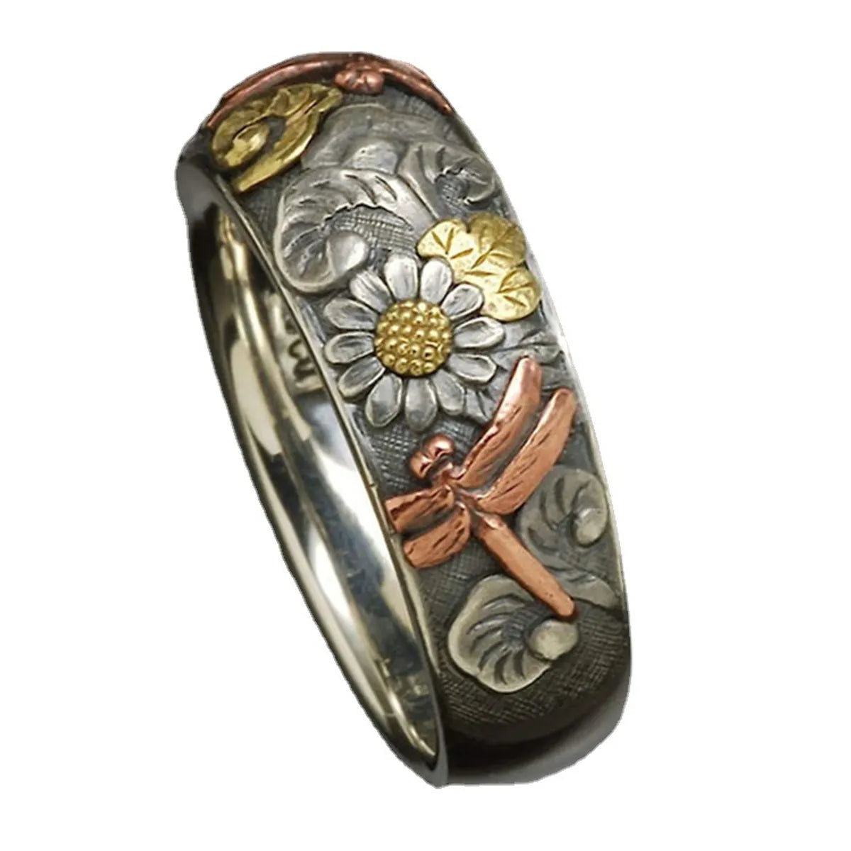 1 Piece Fashion Flower Alloy Printing Women's Rings