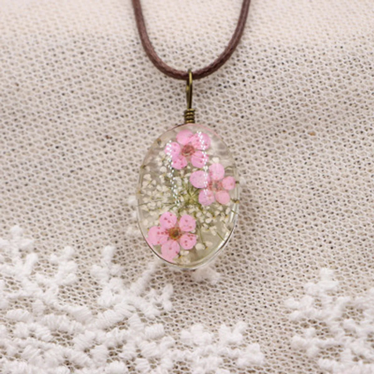 1 Piece Fashion Flower Organic Glass Plating Women'S Necklace