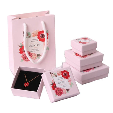 1 Piece Fashion Flower Paper Jewelry Boxes