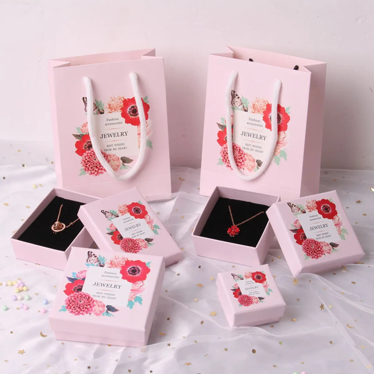 1 Piece Fashion Flower Paper Jewelry Boxes