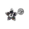 1 Piece Fashion Flower Stainless Steel Plating Inlay Zircon Ear Studs