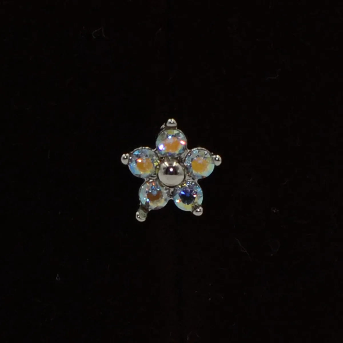 1 Piece Fashion Flower Stainless Steel Plating Inlay Zircon Ear Studs