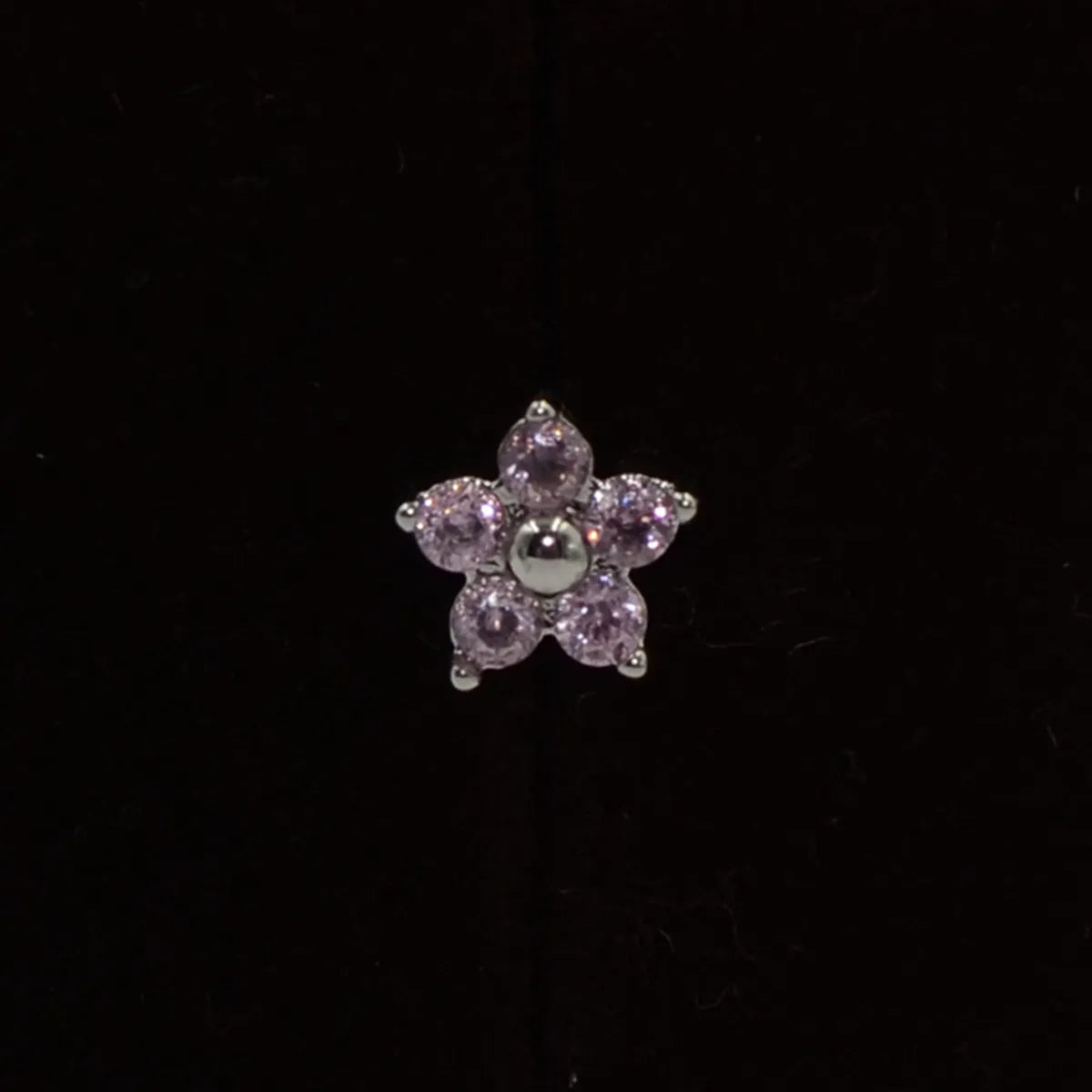 1 Piece Fashion Flower Stainless Steel Plating Inlay Zircon Ear Studs