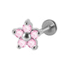 1 Piece Fashion Flower Stainless Steel Plating Inlay Zircon Ear Studs