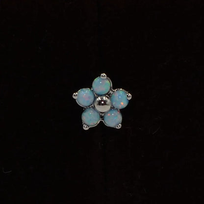 1 Piece Fashion Flower Stainless Steel Plating Inlay Zircon Ear Studs