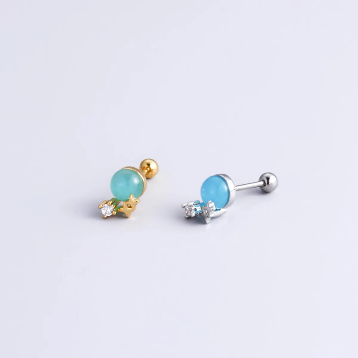 1 Piece Fashion Flower Stainless Steel Plating Inlay Zircon Ear Studs