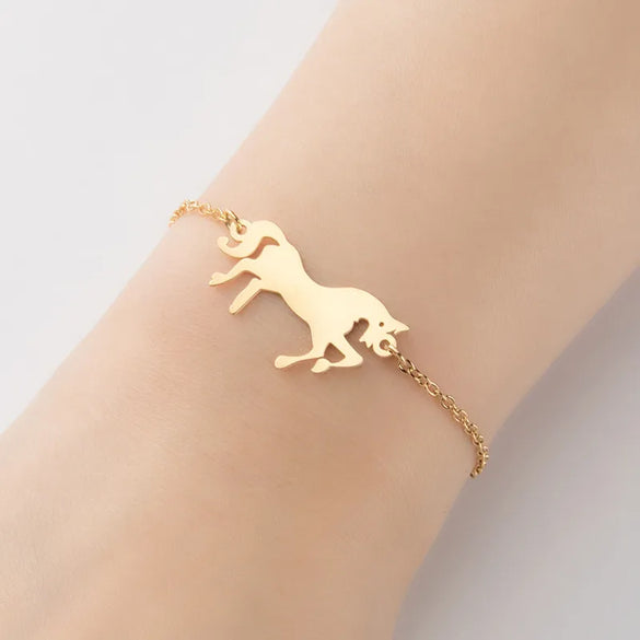 1 Piece Fashion Fox  Stainless Steel Plating Hollow Out Bracelets