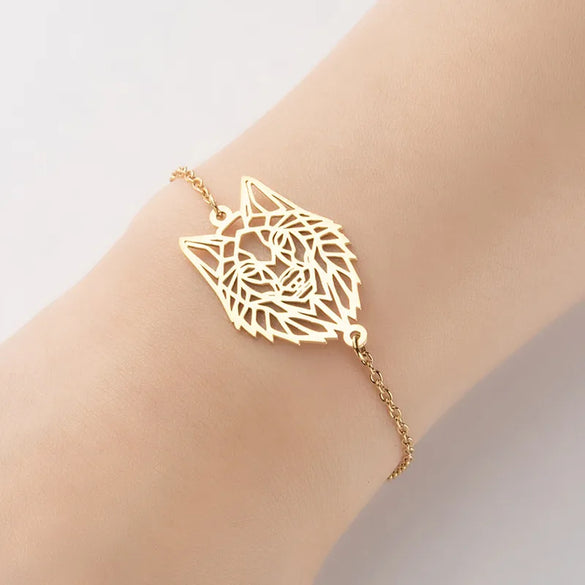 1 Piece Fashion Fox  Stainless Steel Plating Hollow Out Bracelets