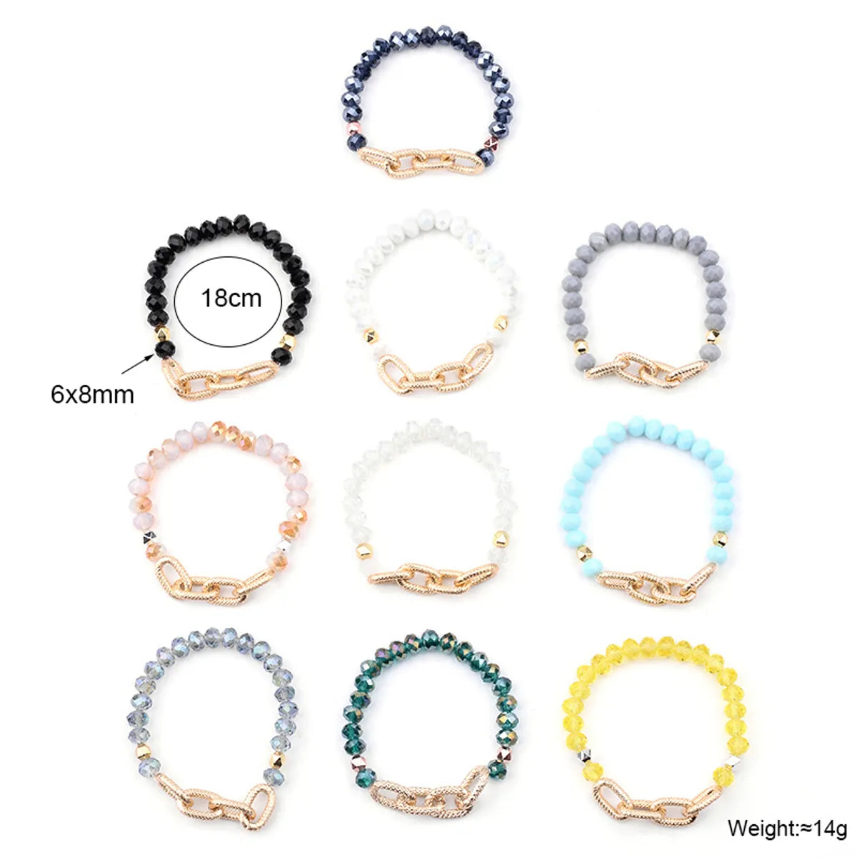 1 Piece Fashion Geometric Crystal Women's Bracelets