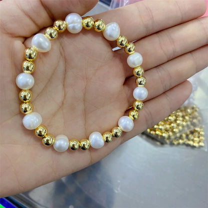 1 Piece Fashion Geometric Freshwater Pearl Plating Bracelets