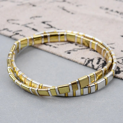 Fashion Geometric Glass Glass Wholesale Bracelets