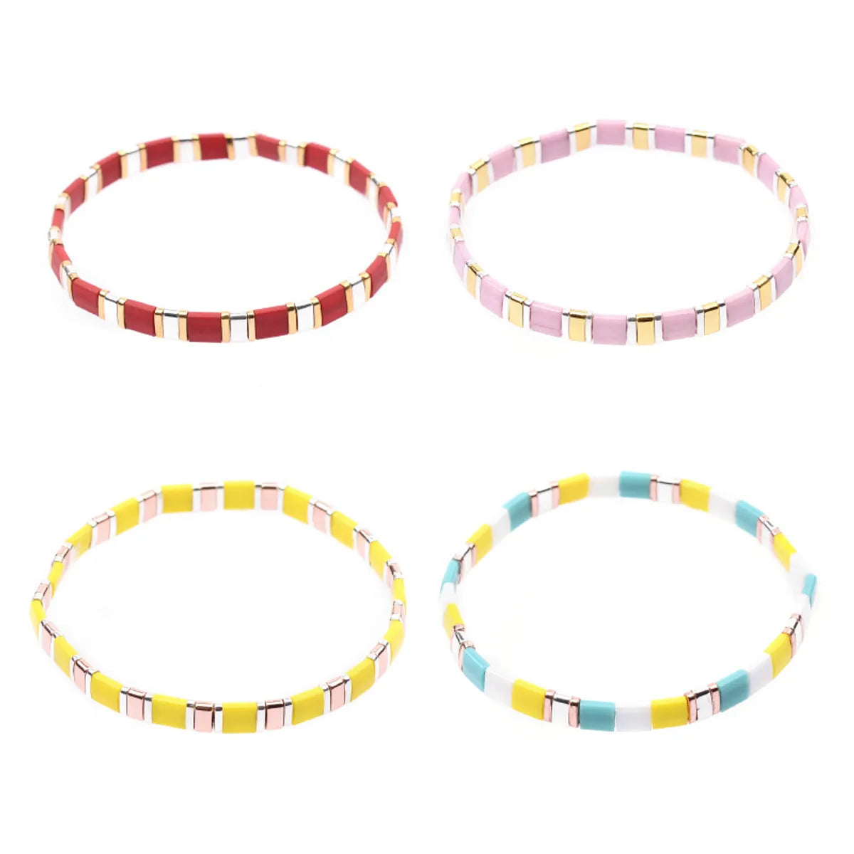 Fashion Geometric Glass Glass Wholesale Bracelets