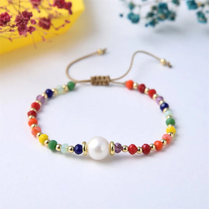 1 Piece Fashion Geometric Mixed Materials Irregular Knitting Women'S Bracelets