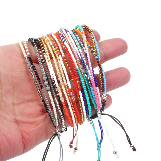 1 Piece Fashion Geometric Natural Stone Rope Unisex Bracelets