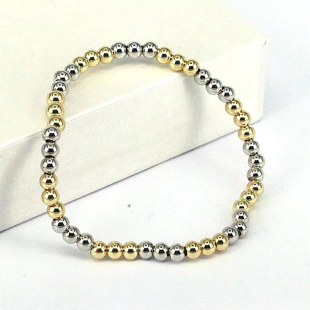 Fashion Geometric Round Copper Gold Plated Bracelets In Bulk