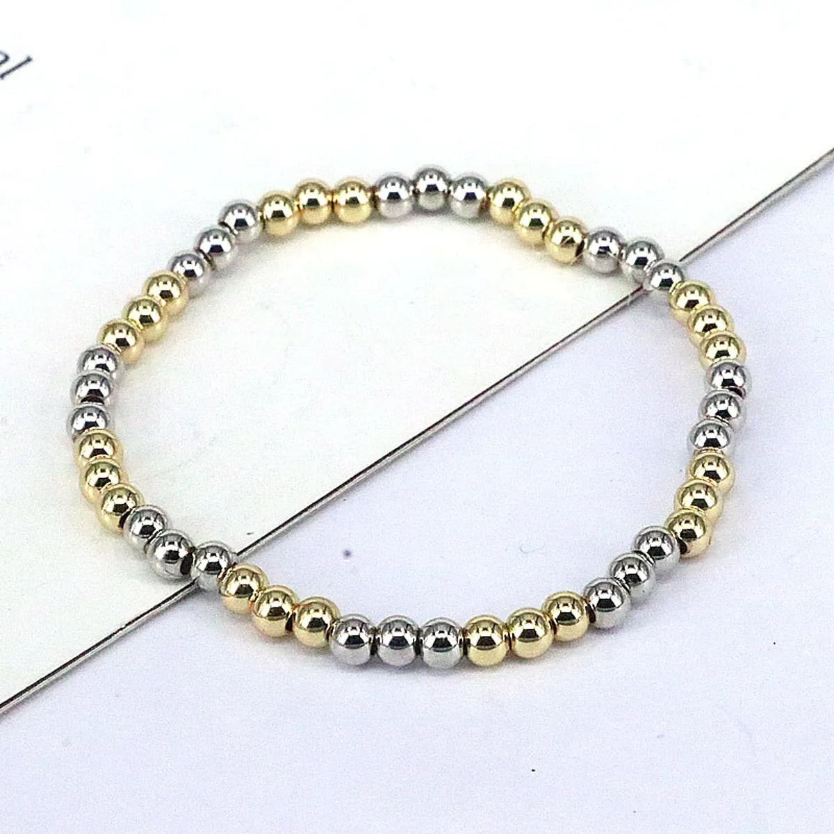 Fashion Geometric Round Copper Gold Plated Bracelets In Bulk