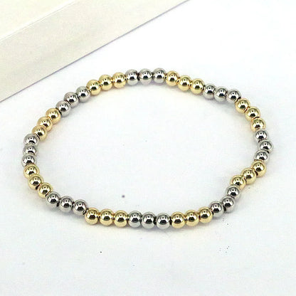 Fashion Geometric Round Copper Gold Plated Bracelets In Bulk