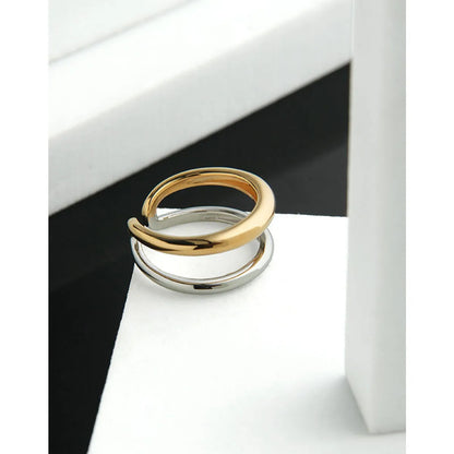 1 Piece Fashion Geometric Sterling Silver Plating Open Ring