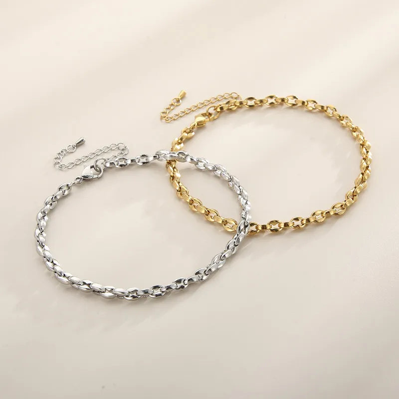 1 Piece Fashion Geometric Titanium Steel Plating Women'S Anklet