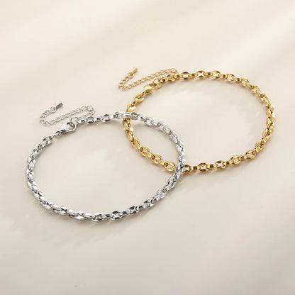 1 Piece Fashion Geometric Titanium Steel Plating Women'S Anklet