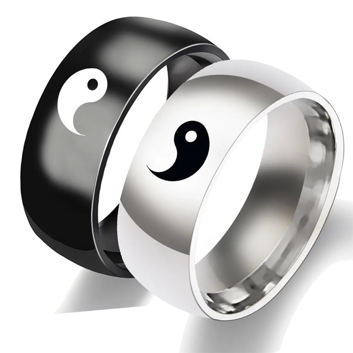 1 Piece Fashion Gossip Stainless Steel Couple Rings